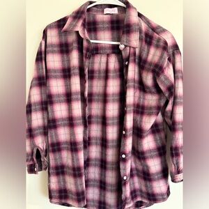 Pink lily flannel